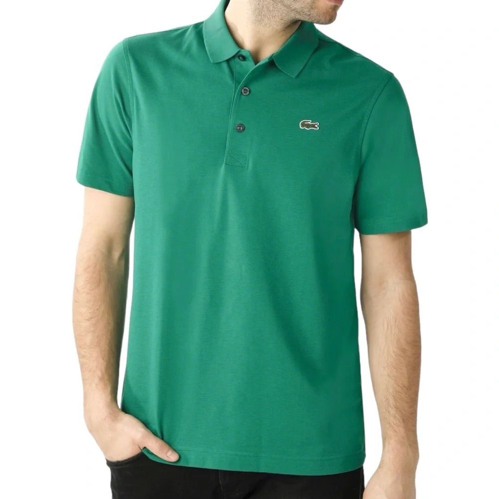Lacoste Polo Shirt Adult Men's Green Crocodile Casual Cotton | 7